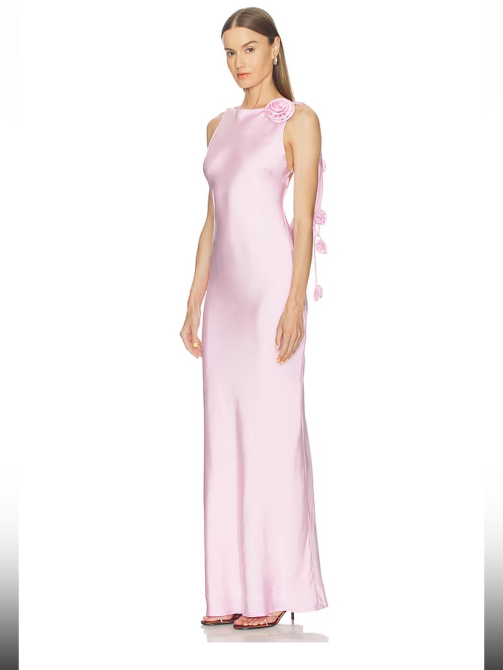 Zurina Low Back Maxi Dress in Musk
